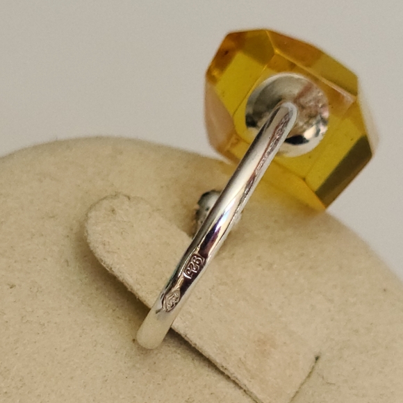 Baltic Amber adjustable ring - Picture 3 of 4